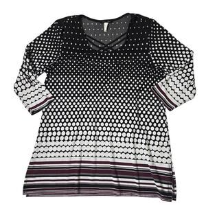 Jennie & Marlis Dress Tunic Quarter Sleeve Womens Size XL